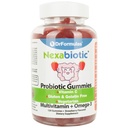 Dragias Multivitaminové žvýkačky s Omega 3 a Probiotika pro děti a dospělé s vitaminem C CZ124; Nexabiotický s vitaminem A, C, D3, E, B6, B12 a zinek, Biotin, Folát CZ124; Halal Vegetarian, 120 Počet
