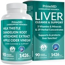 32- in-1 Podpora jater s mléčným bodlákem dodatek - Detox jater se Silymarin, Artichice Extract & Beetroot Powder - Komplexní Wellness Formule pro očištění jater - 1426mg (90 počet) (Balení po 1)
