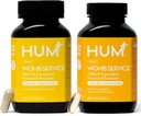 HUM Womb Service Postnatal & Prenatal doplňky pro ženy, OBGYN Vyrobeno s Vegan DHA, Cholin & Folát, Čisté denní výživy, Pre- to- Post podpora těhotenství, 30 Vegan Kapsle & 30 Softgels