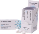Speed Labs Mint Natural Caffeine Energy Gum 25mg Caffeine, Taurin, B Vitamíny per bit, 48 Kusy (6 balení po 8) Cukr zdarma, Nulové kalorie, Přirozeně slazené, gluten zdarma