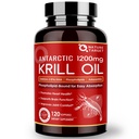 NATURE TARGET Krill Oil 1200mg s Omega33 EPA & DHA s Astaxanthin, Fosfolipidy & Choline - Podporuje srdce, mozek, Spojit zdraví, Non- GMO, Gluten Free, 120 Softgels (60 Služeb)
