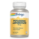 Solaray kalium Asporotate Chelated Supplement, Electrolyte Balance & Heart Health Support, 100 Servings, 100 Kapsle