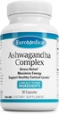 EuroMedica Ashwagandha Complex - Dodatek k podpoře zdraví nadledvin - Ashwagandha Dodatek s Rhodiola Rosea Extract - Bylinný dodatek k podpoře energie a koncentrace - 60 Kapsle