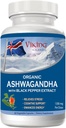 Viking Organic Ashwagandha s Black Pepper Extract Islandsky. 60 Vegan Kapsle - Maximální absorpce pro stres, Mood & Energy Support