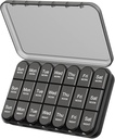 Daviky Pill Organizátor 3X denně, Týdenní Pill Box 7 Day, Cestovní Pill Pouzdro s velkými kontejnery, Light- Proof Pill Pouzdro pro vitamíny, léky, doplňky a rybí oleje (Black)
