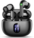 wyness Bezdrátové sluchátka Bluetooth 5.3 Ušní Budy, Hi-Fi Stereo Bass Ušní Budy s 48H Playtime & LED displej, Lehké in- Ušní sluchátka s Mic, IPX7 vodotěsné, dotykové ovládání pro iPhone
