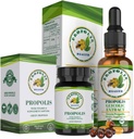 Propolis Health Premium Brazilská zelená Propolis Bundle: 1000mg Kapsle s vitaminem E & Green Propolis Extract Liquid - 50 dní Kapsle & 30 dní Liquid Supply pro imunitní podporu