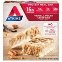 Atkins Vanilla Pecan Crisp Protein Meal Bar, High Fiber, 1g Sugar, 4g Net Carb Meal Replacement, Keto Friendly, 5 Počet