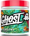 GHOST Greens Powder, Apple Cider - 30 Servings - 19 Superfood Green & Red Powder, Ovoce, Zelenina, Spirulina, & Chlorella, Prebiotika, 10 miliard CFU Probiotic & Digestive Enzymes - Gluten- bez