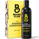 Beard Club Mens 2 v 1 Šampón a kondicionér set - Sulfát zdarma, hydratační, Citrus Scénář pro kudrnaté péči o vlasy a suché skalp péče