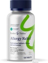 Foster & Thrive Cetirizin HCl 10 mg Alergie Relief for Sezónní alergie, Pollen, Hay Fever, and Dry Itchy Eyes, Non- Drowsy Antihistaminika pro děti nebo dospělé, Porovnat s Zyrtec
