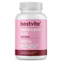 Alpha kyselina lipoová 600mg (na kapslí) s biocínem k posílení absorpce (120 Vegetariánských kapslí) Žádné plnidla - žádné stearáty - žádné průtokové látky