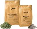 Kopřivový list Powder and Burdock Root Bundle, Různé velikosti, Bylinné doplňky a čaje