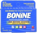 Bonine for Motion Nemoci Žvýkací tablety, Malina Ochucené, 8 Každý