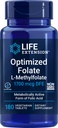 Life Extension Optimalizovaný folát (L- methylfolát) 1700 mcg DFE, 180 Veg tablety