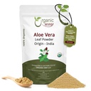 ORGANIC WAY Aloe Vera Powder (Aloe barbadensis) - Organic & Kosher Certified IR 124; Raw, Vegan, Non GMO & Gluten Free IR 124; USDA Certified IR 124; Původ - Indie (16 Oz)