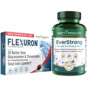 Produkty čistoty Bundle - Flexuron Joint Formule + EverStrong Tablety - Flexuron - Krill Oil, Hyaluronic Acid + Astaxanthin - EverStrong - Muscle Matrix Blend w / Creatine, Coffee Fruit Extract + Více