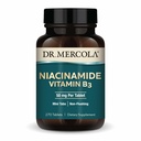Dr. Mercola Niacinamid Vitamin B3-50 mg na tabletu - Podporuje metabolické zdraví - Non- Flushing - Mini Tabs - Non- GMO, gluten- Free & Soy- 270 Servings (270 tablet)