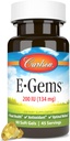 Carlson E- Gems 200 IU (134 mg), Natural- source Vitamin E, Optimal Wellness, 90 Soft Gels