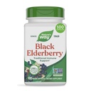Příroda je cesta Black Elderberry Kapsle, Tradiční imunitní podpora * Dodatek s Elderberry a Elderflower, Plant Powered, 100 Kapsle (Balení květen Vary)