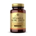 Solgar Vitamin E 200 IU Alpha, 100 Softgels - Antioxidant, Zdravé stárnutí, Zdravá pleť, Podpora imunitního systému - Přírodní zdroj Vitamin E - Bezlepkové, mléčné - 100 Služeb