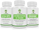 VitaMonk Brain Boost Bundle - Alpha GPC, Uridin, a nízká dávka kofeinu + L- Theanine Duo