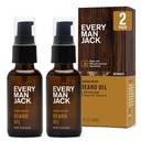 Každý muž Jack Sandalwood Beard Oil - Moisturizovat a změkčit Váš vous - Relieve Itch and Flakes - Vyrobeno w / Přirozeně odvozené ingredience jako vitamin E, Argan Oil, a Borage Oil - 1 oz - 2 Pack