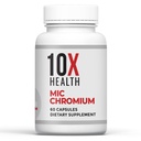 10X Zdravotní MIC chrom doplňky - 60 Kapsle - Obsahuje Cholin Inositol & L Methionin - Minerální doplňky pro denní výživovou podporu - Chrom, L- Methionin, Cholin doplňky