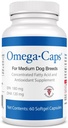 Omega- Caps for Medium Dog Breeds - Omega 3, Vitamíny, Minerály, Antioxidanty - Podpora imunitního systému, spojky, srdce a mozek - 60 Softgel Kapsle