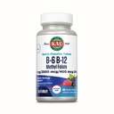 KAL Vitamin B-6 B-12 Methyl folát ActivitMelt, vitamin B dodatek, srdeční zdraví, energie a červené krvinky Podpora s methyl B12 a DFE kyselina listová, přírodní Berry Flavor, 60 Služeb, 60 Micro Tabs