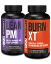 Jacked Factory Lean PM Night Time Fat Burner, Sleep Aid Supplement, & Appetite Suppressant (60 Kapsle) & Burn-XT Klinicky studovaný tuk Burner & Weight Loss Dodatek (120 Kapsle)