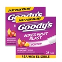 Goody je extra síla bolest hlavy prášek, smíšené ovoce Blast Flavor Rozpustit balení, 24 jednotlivých balíčků (2 balení)