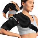 KingPavonini Rameno Ledový balíček Rotator Cuff Studená terapie, Reuse Gel Ice Pack pro zranění na rameni, Reliéf bolesti, Otok, ramenní chirurgie, Tendonitida, Bursitida, Černá, střední velikost