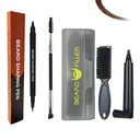 Beard Tužka Náplň pro muže, Hysotok Vousy Pen Vousy Náplň Pen Kit, Vodotěsný Dlouhé Vousy Návod Dlouhé Vousy Plnicí Pen, Dvojité konce Vousy Brush pro muže Mustache Opravy Tvar (tmavě hnědá)