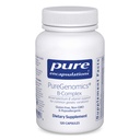 Čisté enkapsulace PureGenomics B- Complex - Široká spektrum B Vitamin Podpora pro genetickou expresi, Buněčná funkce, Hormonální výroba a energetický metabolismus * - s vitamínem B12 & B6-120 Kapsle