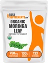 Bulkensupments.com Organic Moringa Extract Powder - Superfood Supplement, from Moringa Oleifera - Vegan & Gluten Free, 750mg per Serving, 100g (3.5 oz) (Balení po 1)