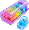 AUVON Pill Box 2 krát denně, týdenní Pill Organizátor AM PM s 7 Daily Pocket pouzdro držet vitamín, medicína, léky, a dodatek