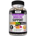 Kaya Naturals Elderberry Imunitation Support, Elderberry se zinkem a vitamínem C pro dospělé Vitamíny, Probiotika & Turmeric 1000mg imunitní systém Booster Sambucus Kapsle - 60 Počet