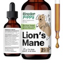 Doplněk k houbě pro psy - Brain & Focus Support - Liquid Lion 's Mane Houba pro psy - Vitamíny a doplňky pro psy - Cukr & Alkohol- Volný kapky - 2 fl oz
