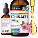 BIO KRAUTER Echinacea Tincture - Natural Immunication Supplement - Echinacea Supplement - Vegan, Alkohol & Sugar Free Drops - 2 Fl.Oz.