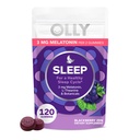 Olly Sleep Gummy, 3 mg melatoninu, L- theanin, heřmánek, a Lemon Balzám Extrakty, BlackBerry Flavor, 60 Day Supply - 120 Počet