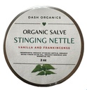 DASH ORGANICS Organic Stinging Nettle Salve PHARMAN124; Vanilla & Frankincense Scénovaný Bales 124; 2oz Bylinný balzám