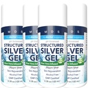 Extra síla Koloidní stříbrná gel 30ppm s Aloe Vera - pH vyvážená strukturovaná stříbro - Triple Strength Sooth & Relieve - Easy Pump Bottle, 3.38Oz (4 balení)