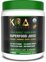 Zelenina Superfood Juice Powder - USDA Organic Super Green Powder s Spirulina, Chlorella, Matcha, pšeničná tráva, trávicí Enzymy & Probiotika - Čokoláda Flavor -30 Serv