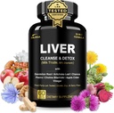 32 v 1 Jaterní čištění Detox & Opravy Formule s jablečným octem, Mléko Thistle Dodatek, Umělec, Pampeliška Kořen Dodatek - Non- GMO & Vegan Bylinné Podpora a opravy jater