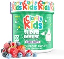 Clarity Kids Super Imunitní Podpora 124; Elderberry Extract, Vitamin C, Probiotika & Zinek pro děti 124; Všechny přírodní Kid dodatek pro zdravé Gut 124; USA Made Chewables 124; 30 Kousek