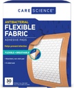 Péče Věda Fabric Adhesive Pad Obvazy, 3x4 palce Extra velké flexibilní Non- Stick Strip, pomáhá zabránit infekci, dýchací ochrana, pro první pomoc & Wound Care, 30 Počet