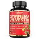 Satoomi Pure Gymnema Sylvestre Kapsle Extract - 90 Kapsle pro 3- Měsíc - V kombinaci s Neem Leaf, Svatý Basil & Kurkumin Kořen