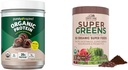 Čistě inspirovaný organický protein prášek a země farmy Super Zelené Drink Mix Bundle (16 + 20 Servings)