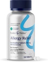 Foster & Thrive Lorzania 10 mg Non Drowsy Alergics Relief for Sinus Pressure and Seasonal Alergies, Antihistamin Relieves Itchy Eyes, Toužení, Děti a dospělí, 120 Tablety